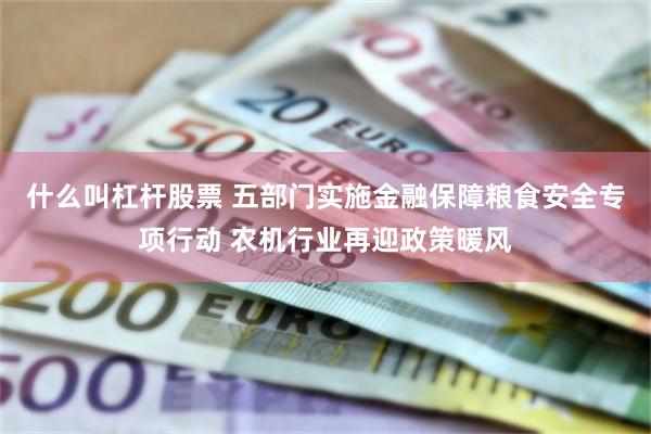 什么叫杠杆股票 五部门实施金融保障粮食安全专项行动 农机行业再迎政策暖风