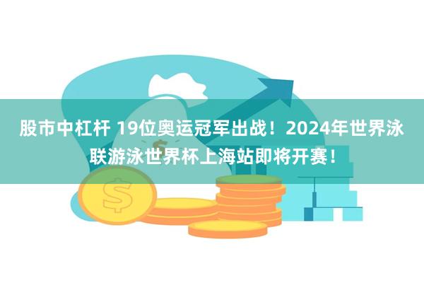 股市中杠杆 19位奥运冠军出战！2024年世界泳联游泳世界杯上海站即将开赛！